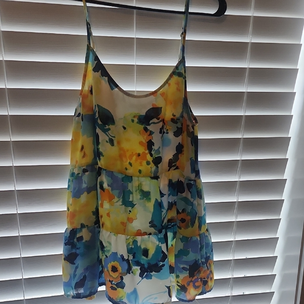 Floral Sleeveless Top - Multicolor